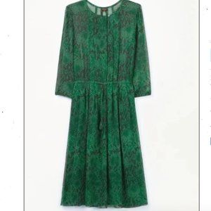Aritzia Babaton Wallace Green Snakeskin Dress XS